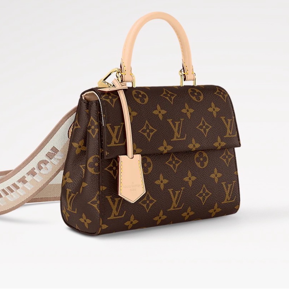 Louis Vuitton Brown Monogram Satchel with Natural Vachetta Handle